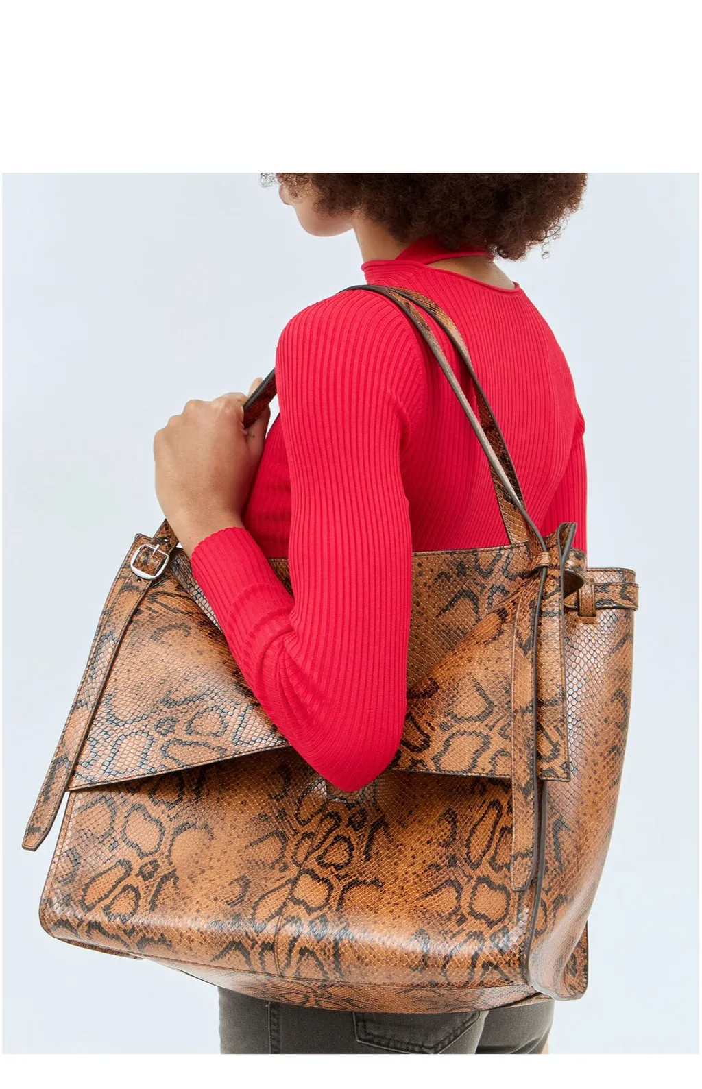 Embossed Top Handle Bag