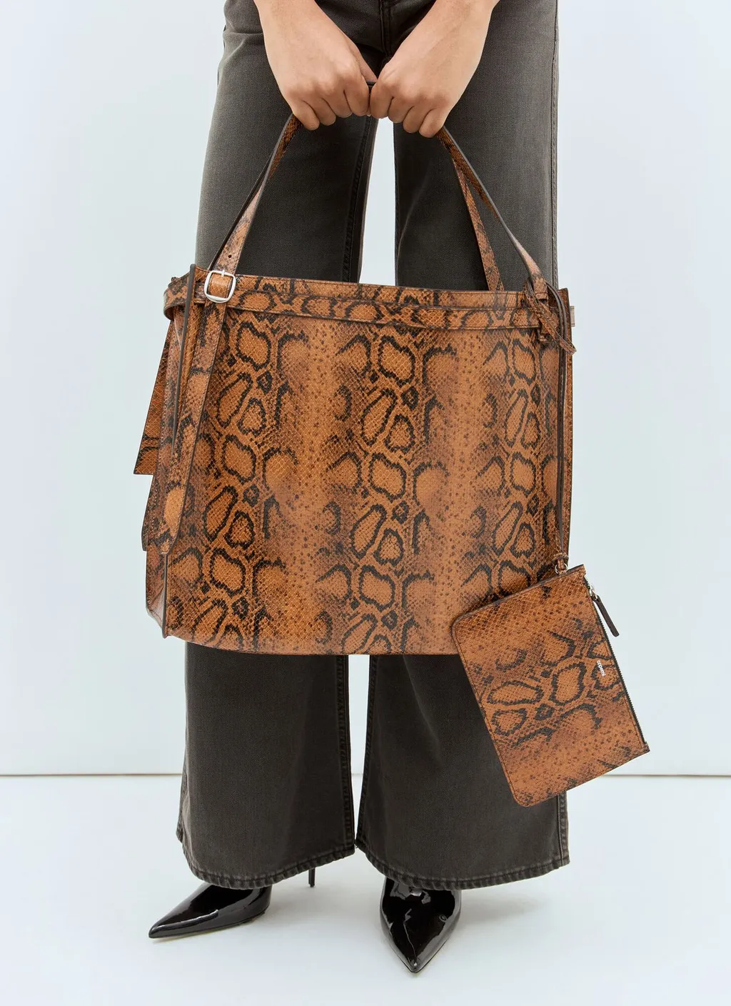 Embossed Top Handle Bag