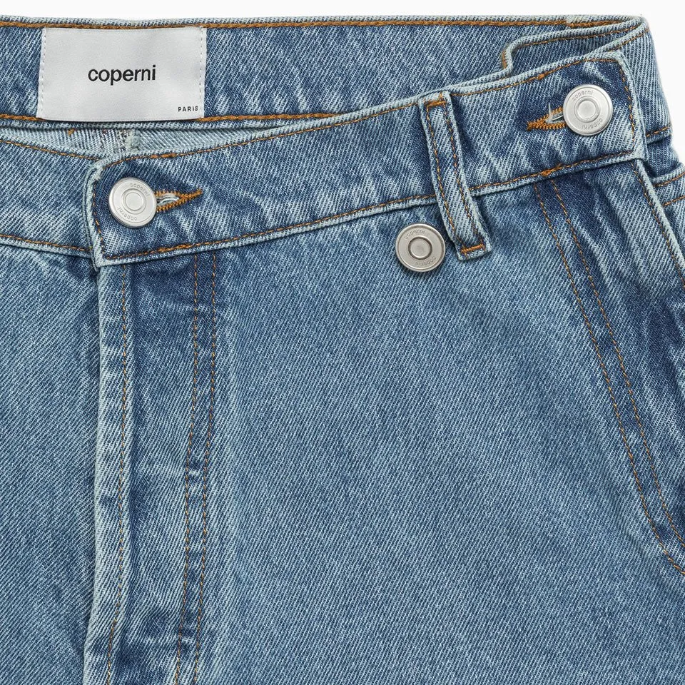 Button Detailed Denim Shorts