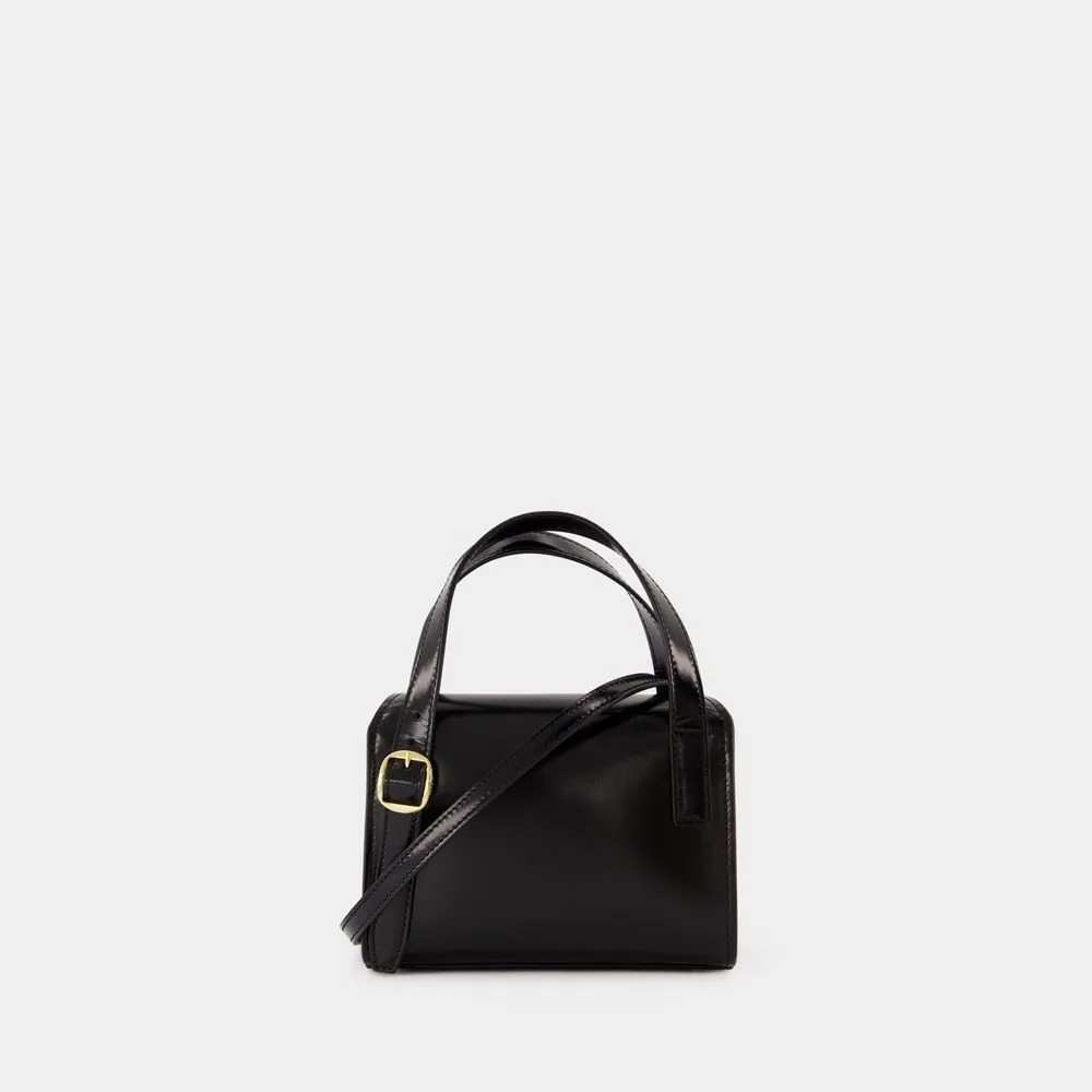 Logo Printed Belted Tote Bag