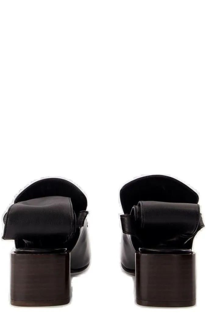 Logo Plaque Slingback Moccasins
