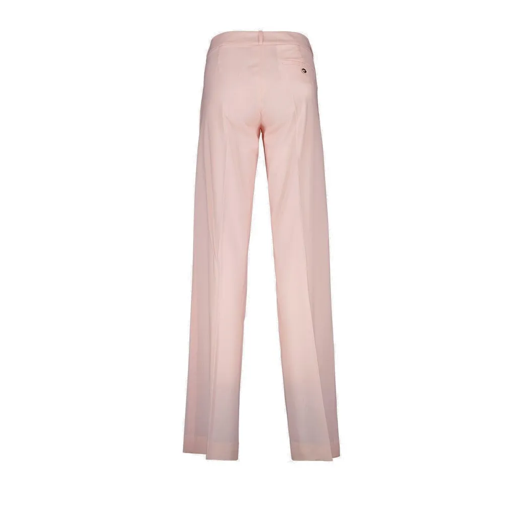 Low-Rise Straight-Leg Tailored Trousers
