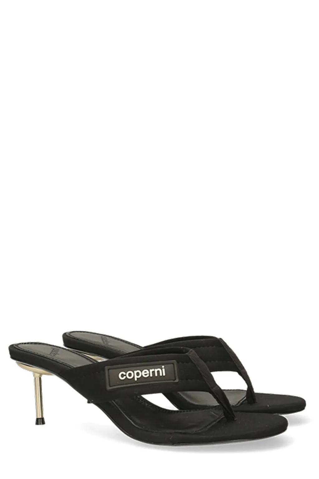 Logo Patch T-Bar Heeled Sandals