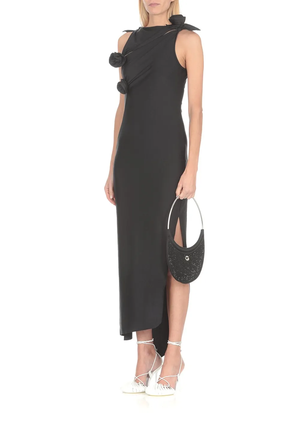 Ring Swipe Embellished Zip-Up Tote Bag