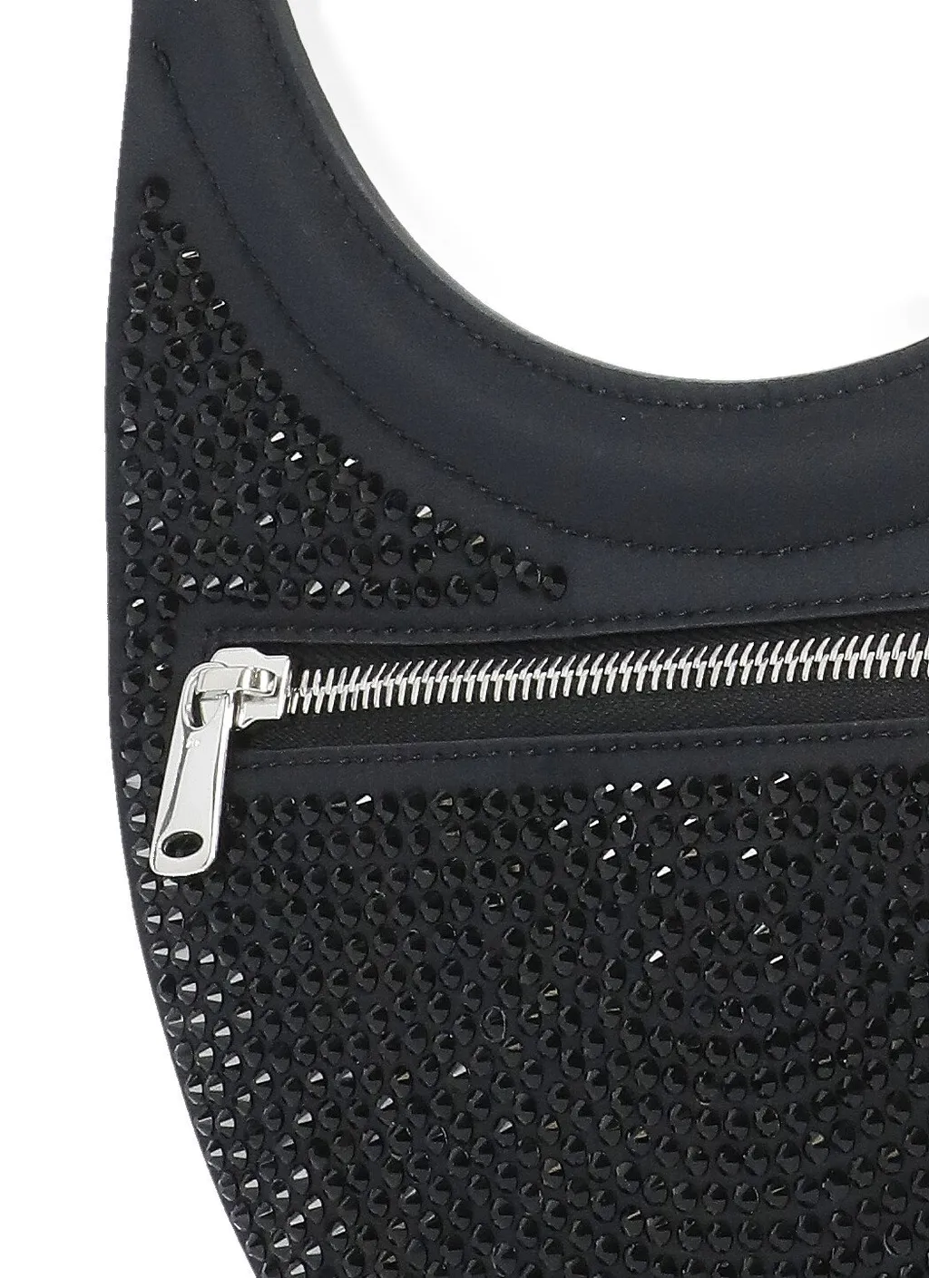 Ring Swipe Embellished Zip-Up Tote Bag