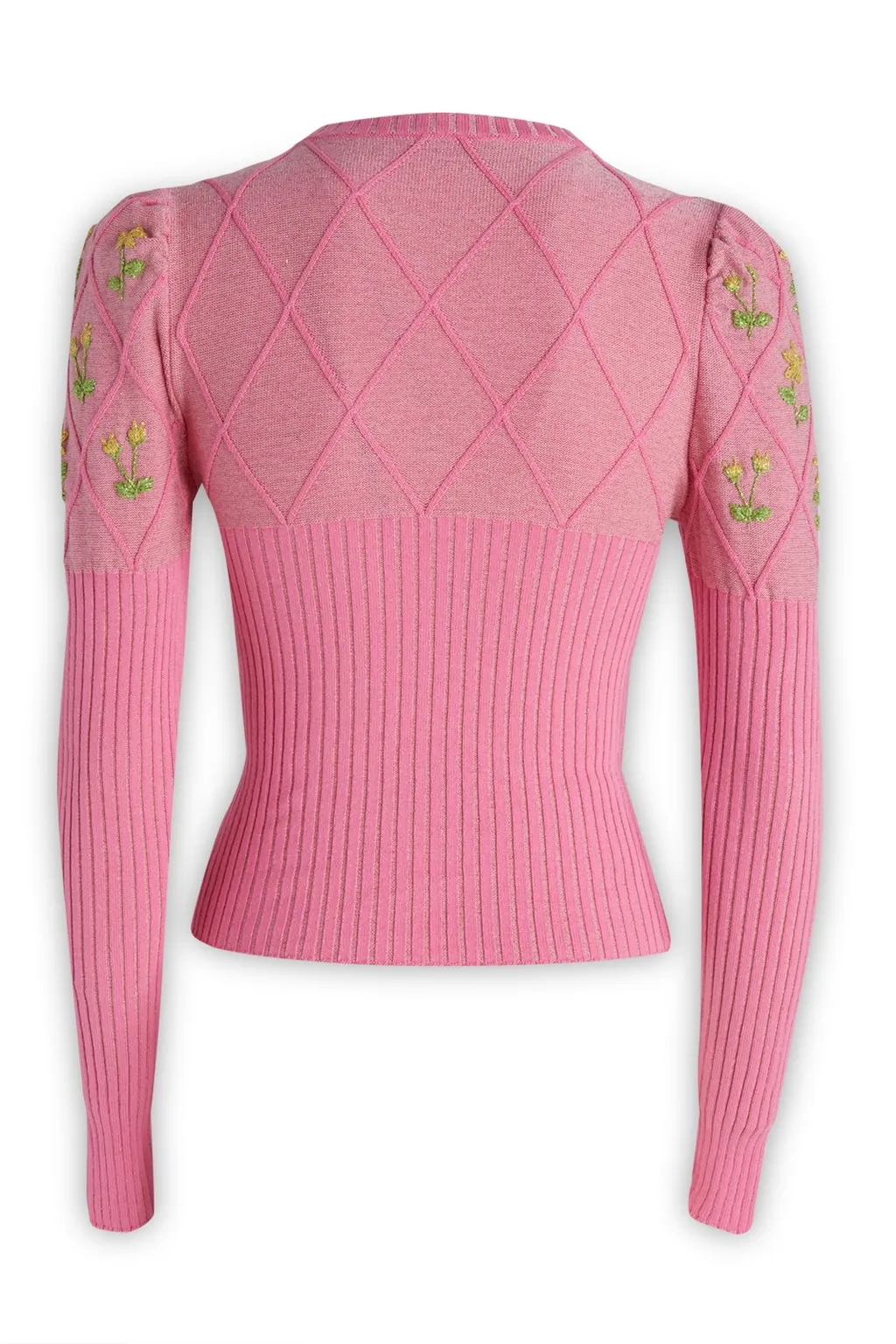 Floral Embroidered Knitted Jumper