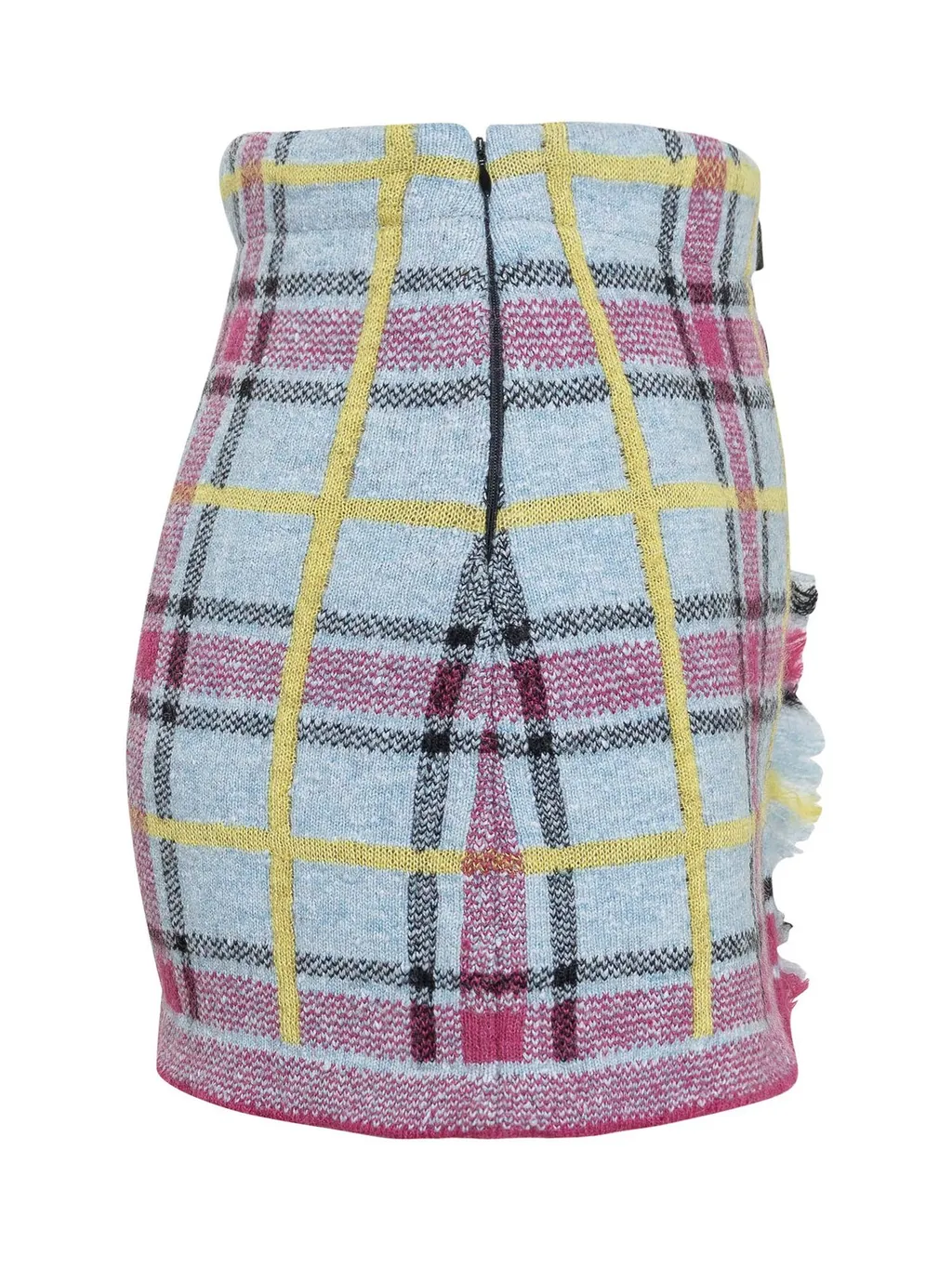 Tracy Tartan Motif Knit Mini Skirt