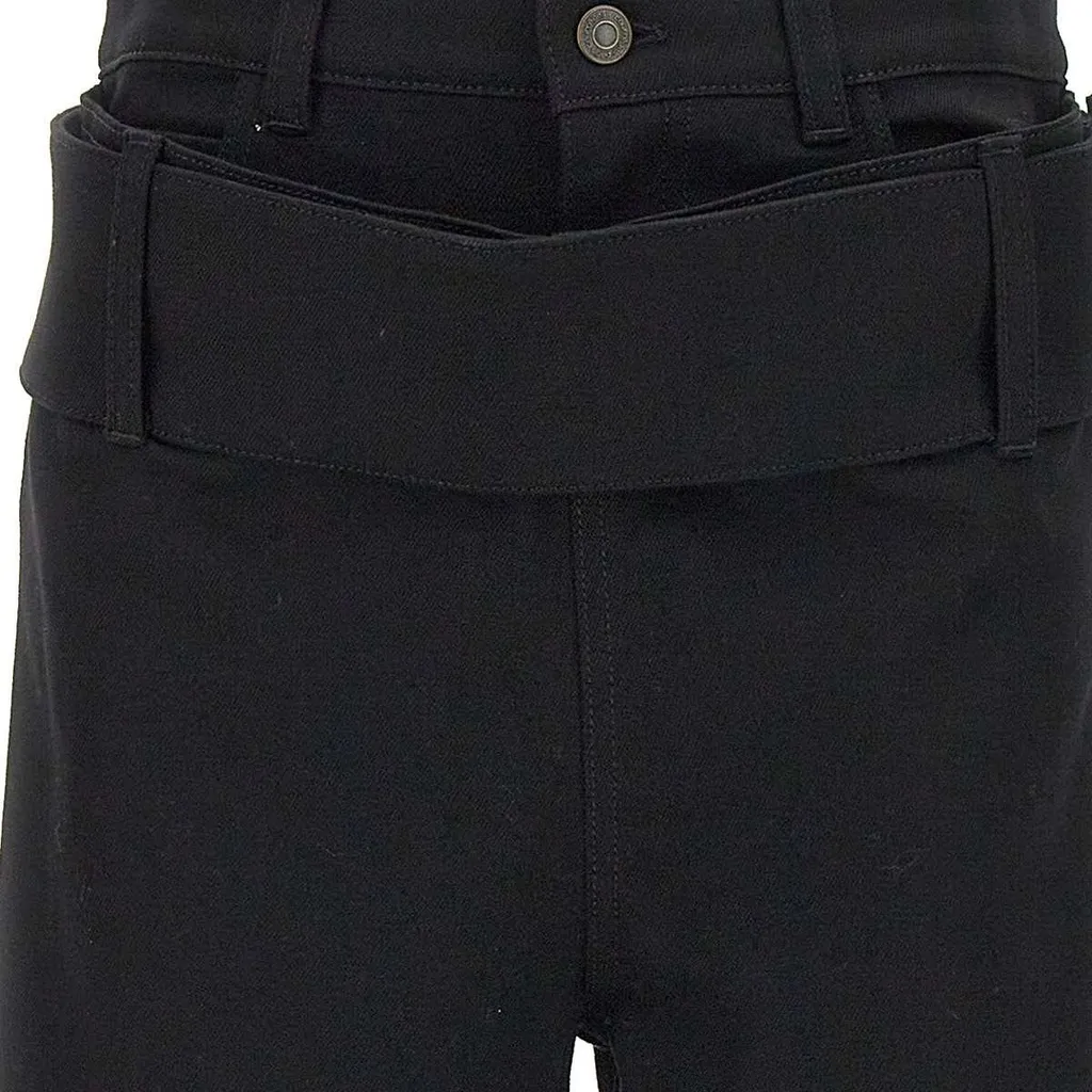 Double Belted Flared Jeans