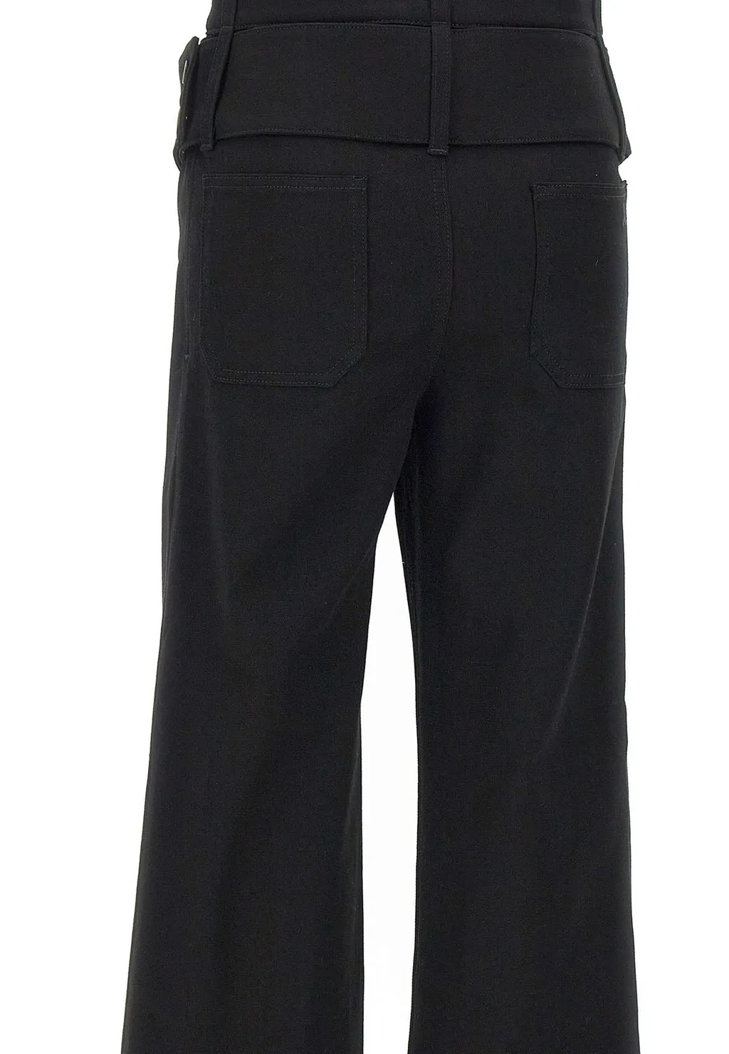 Double Belted Flared Jeans