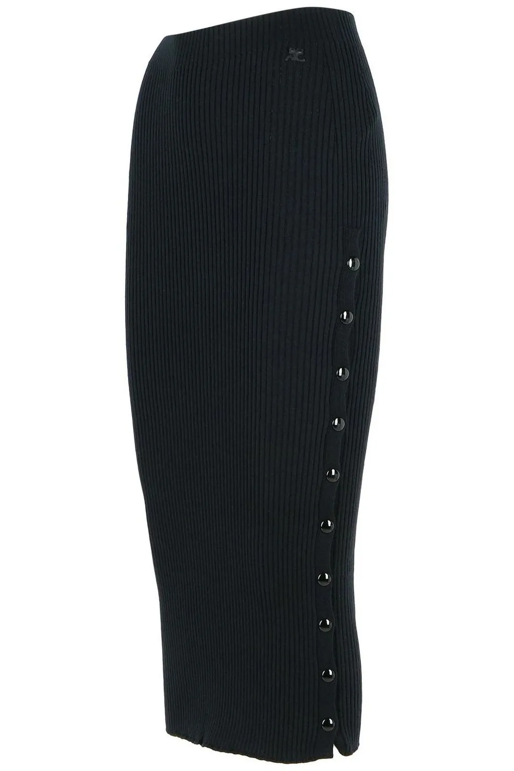 Logo Embroidered Knitted Skirt