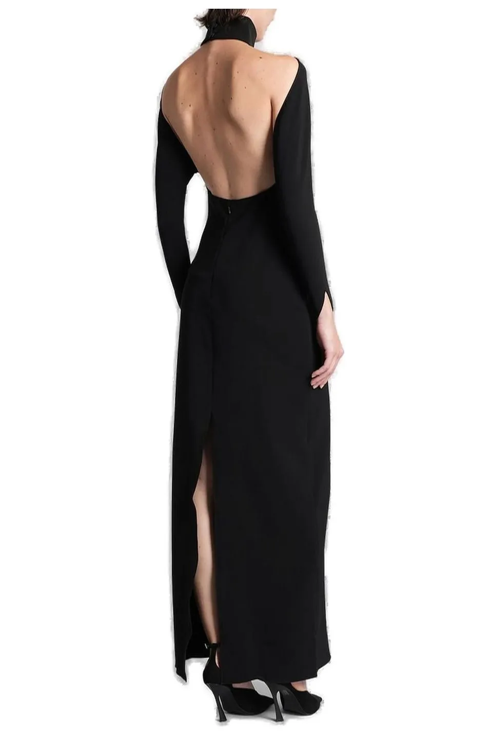 Floor-Length Cut-Out Gown