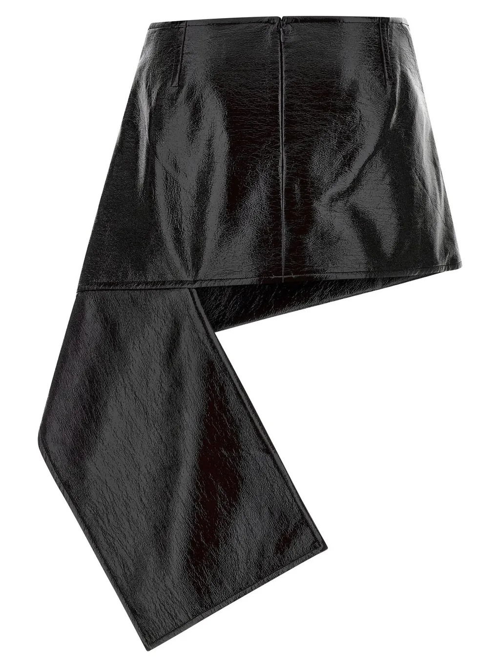 Fold Vinyl Mini Skirt