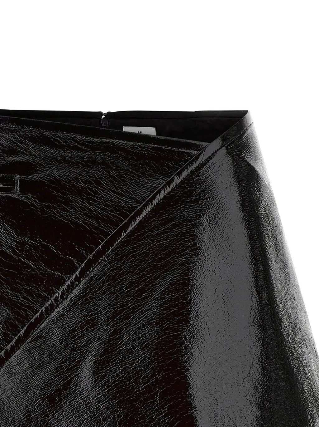Fold Vinyl Mini Skirt