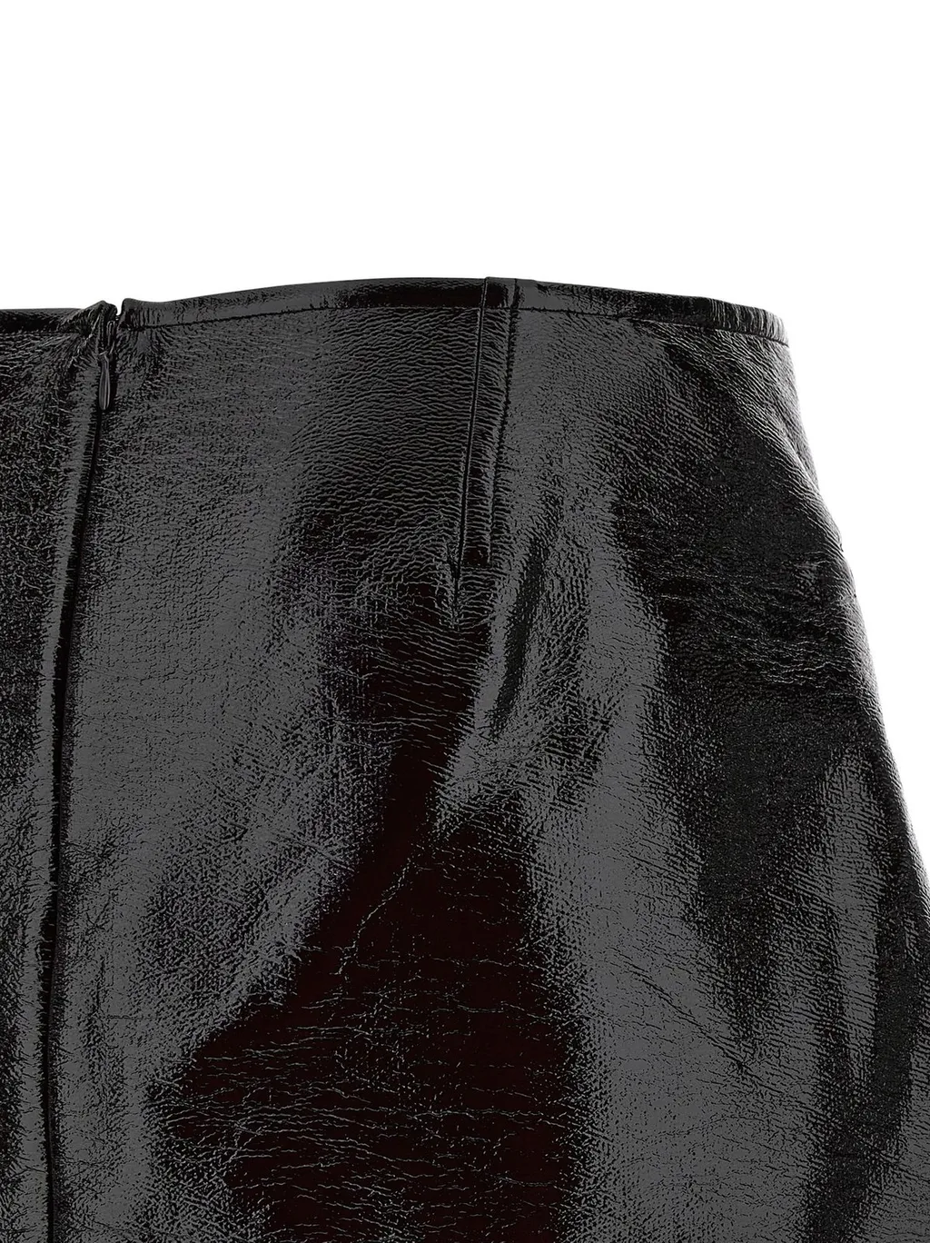Fold Vinyl Mini Skirt