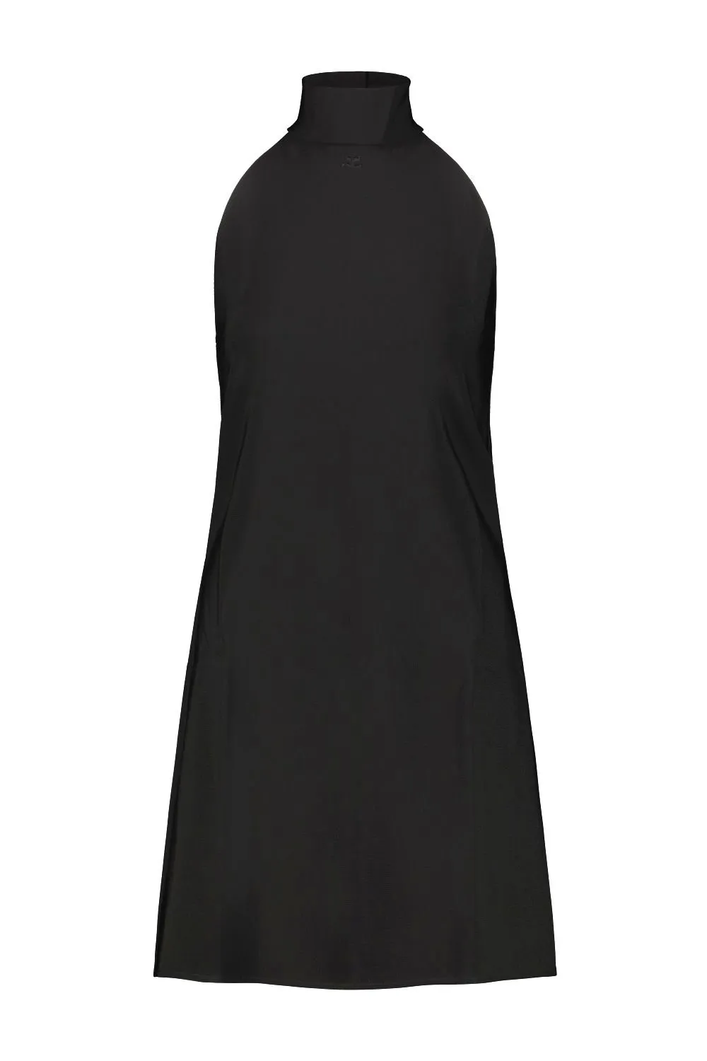 High-Neck Sleeveless Mini Dress