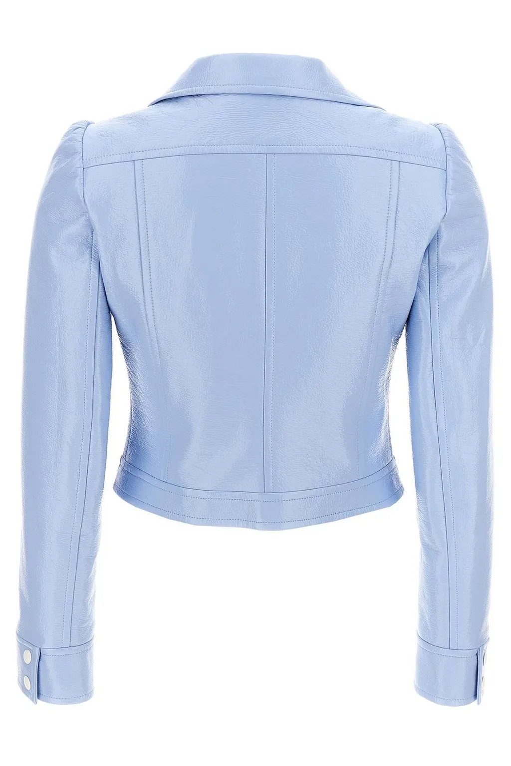 Vinyl Straight Hem Cropped Jacket