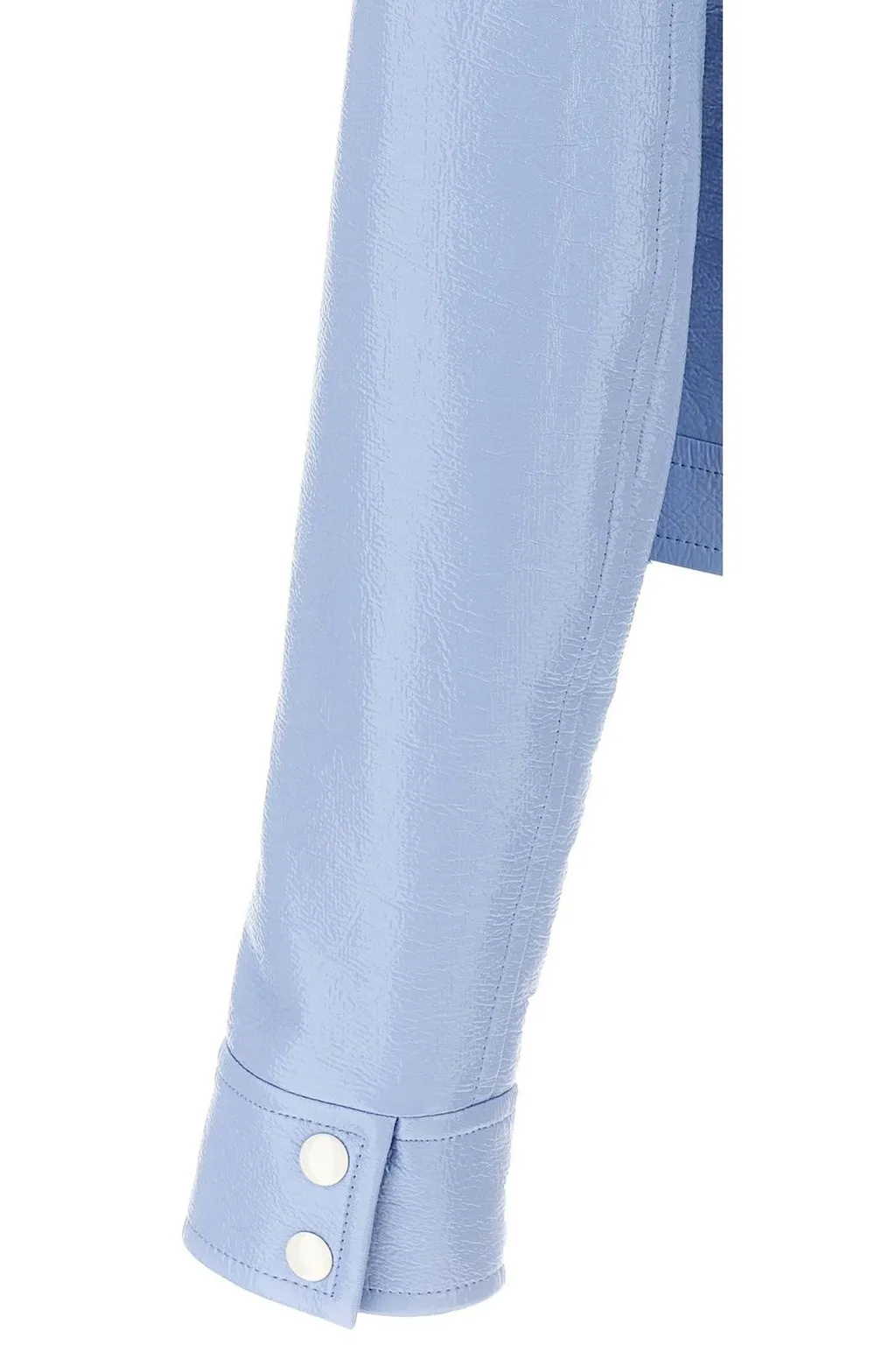 Vinyl Straight Hem Cropped Jacket