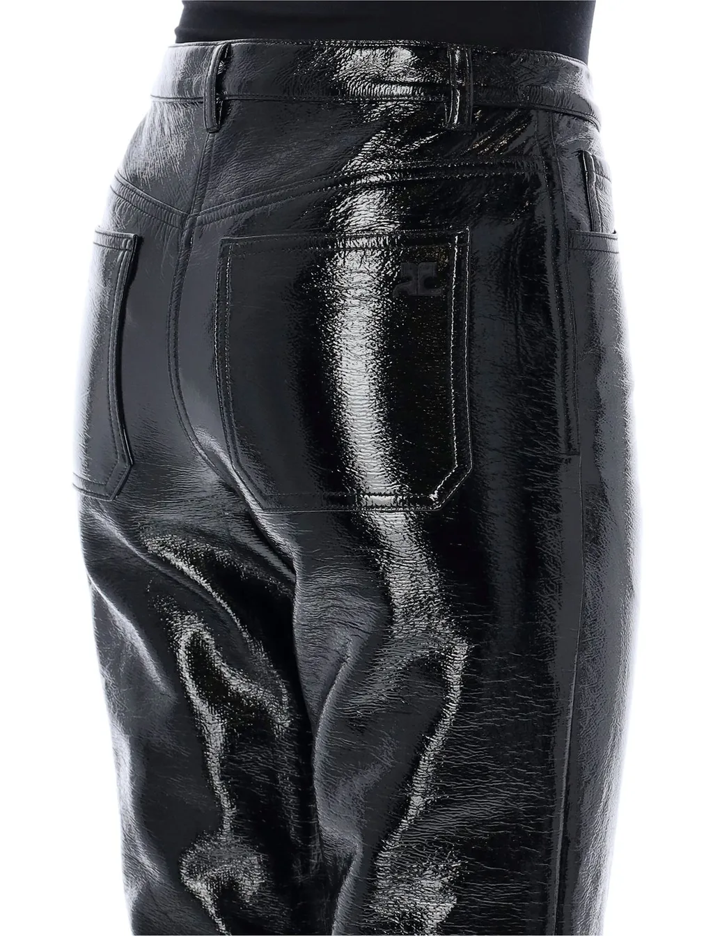 Cropped Vinyl Pants