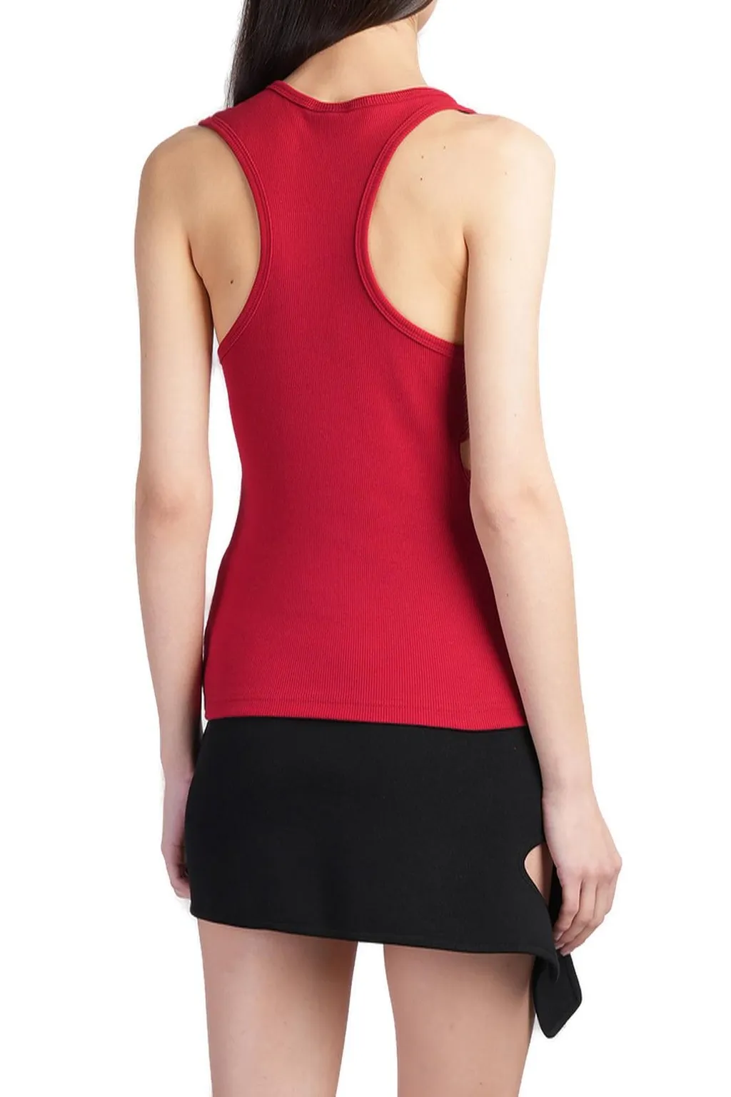 90's Ribbed Cut-Out Detailed Tank Top