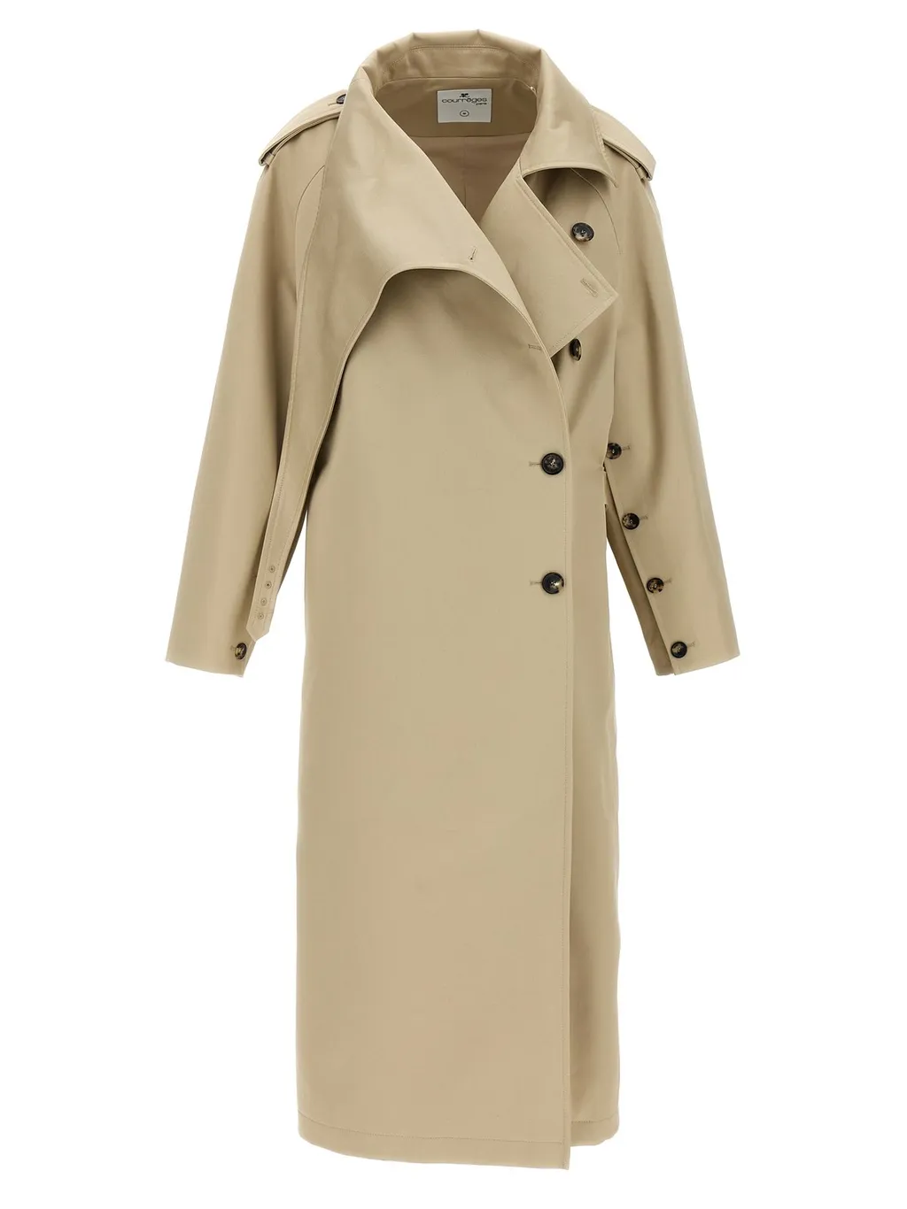 Button-Up Long Trench Coat