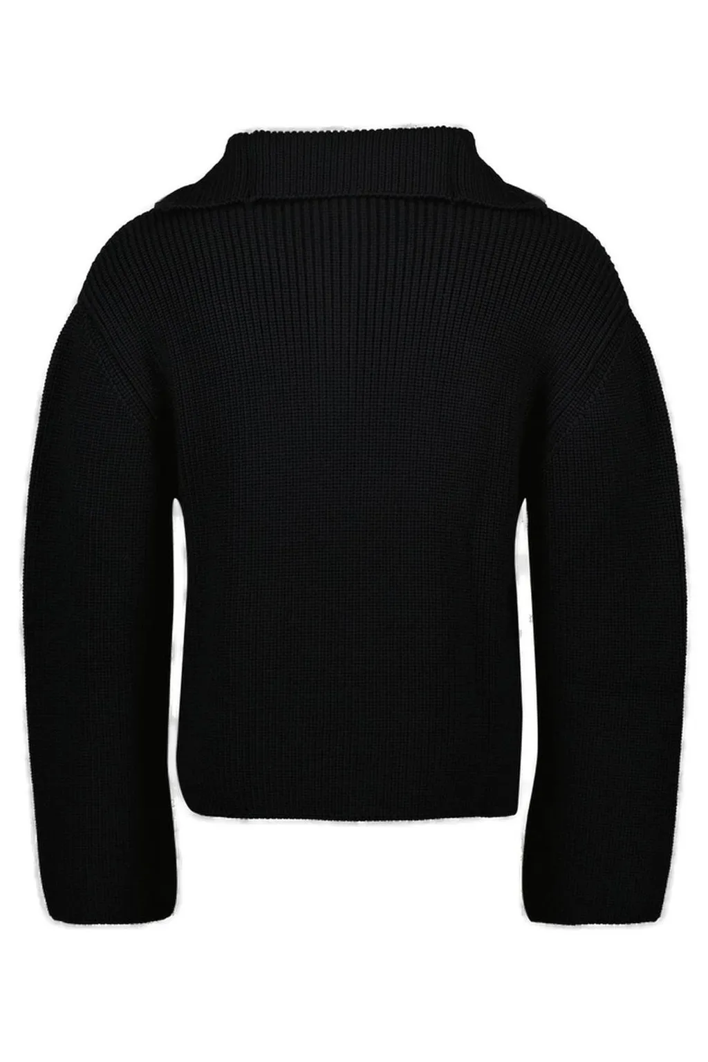 Logo Embroidered Half-Zipped Jumper
