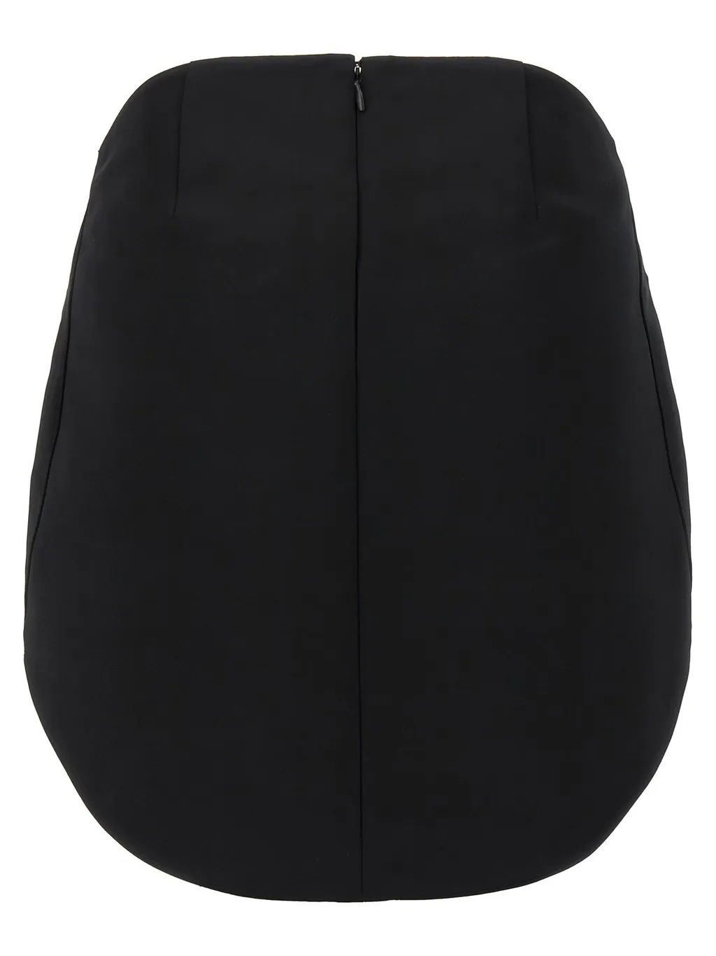 Rear Zipped Satin Mini Skirt