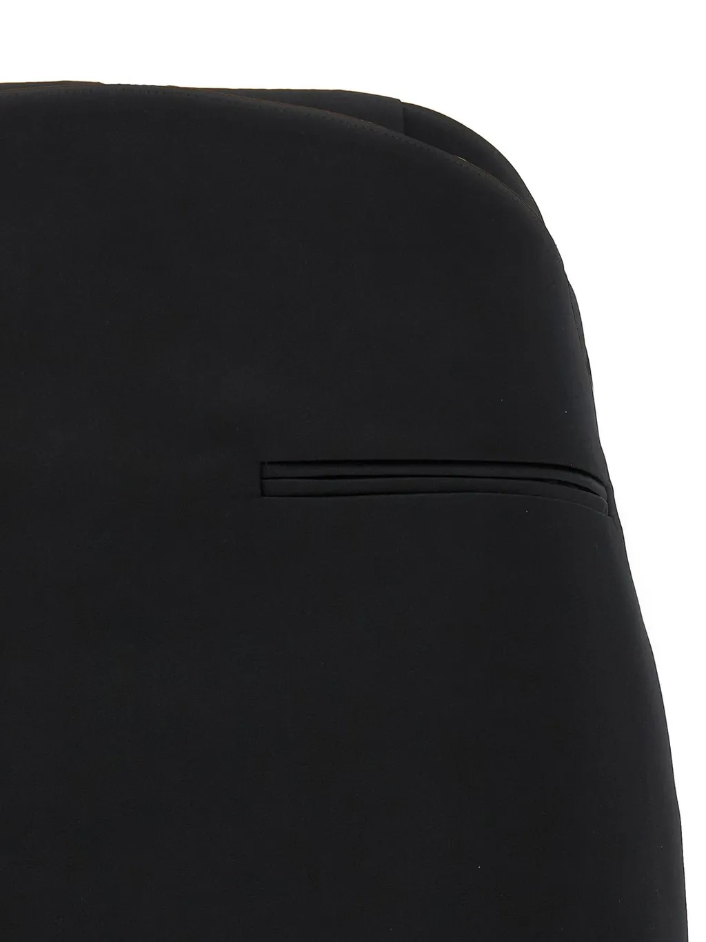 Rear Zipped Satin Mini Skirt