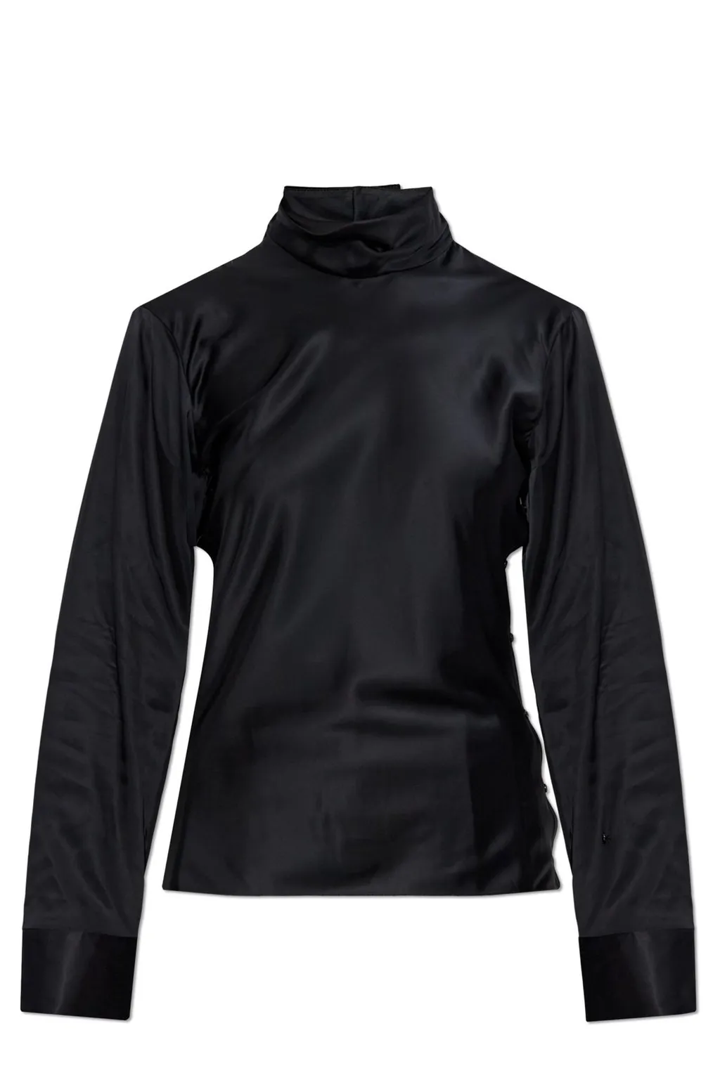 Stand-Up Collar Long Sleeve Top