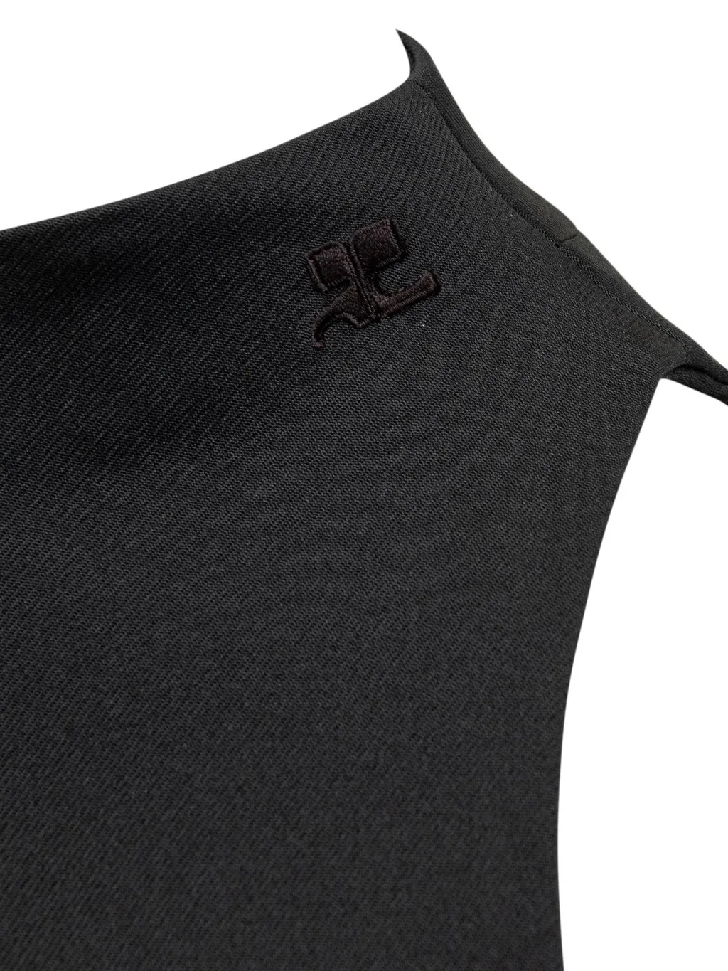 Sleeveless Twill A-Line Dress