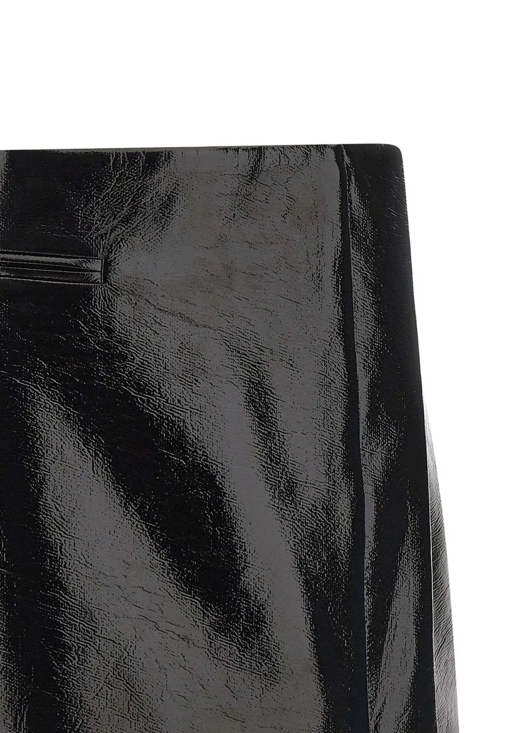 A-Line Shaped Vinyl Mini Skirt