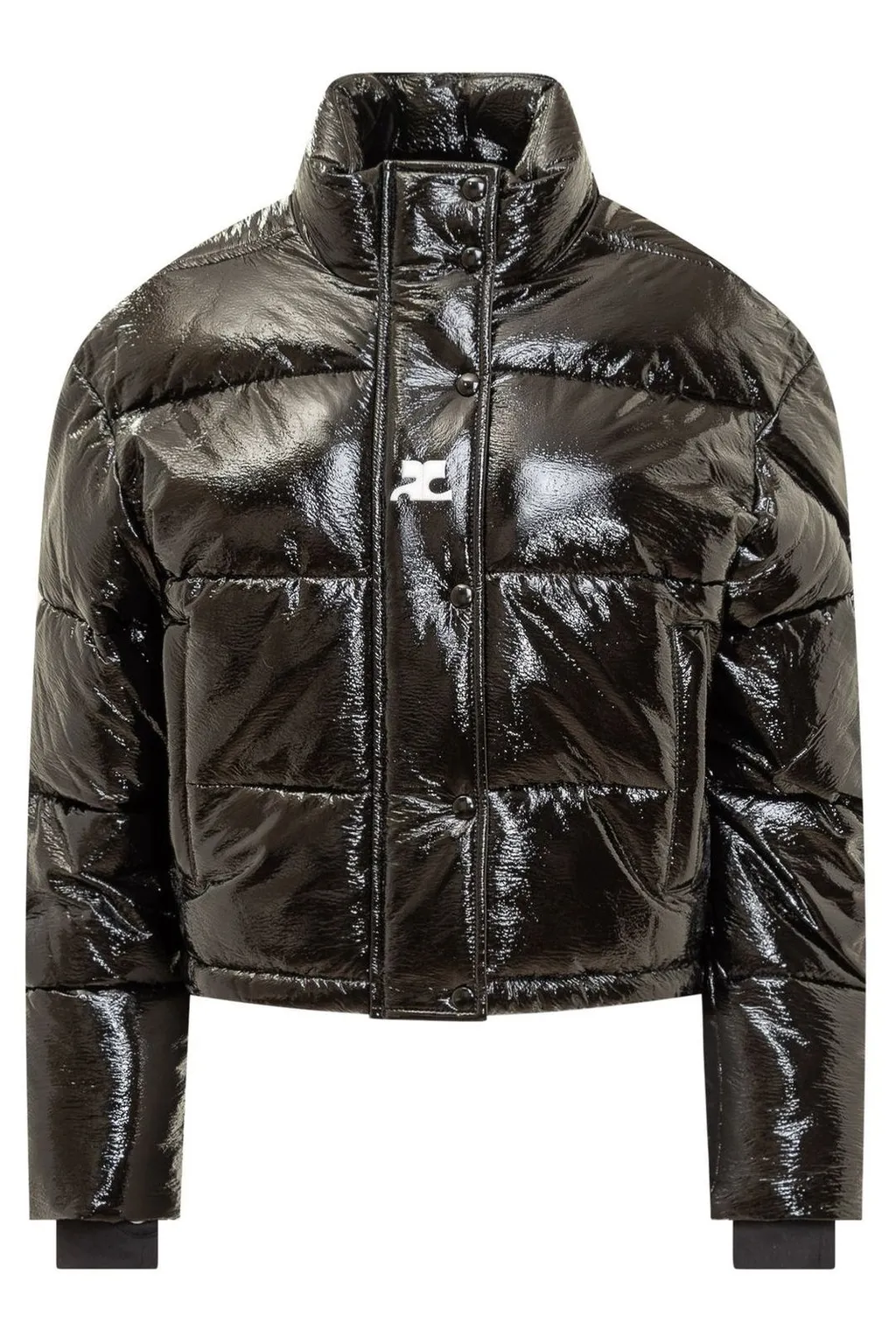 Cropped High Neck Puffer Jacket