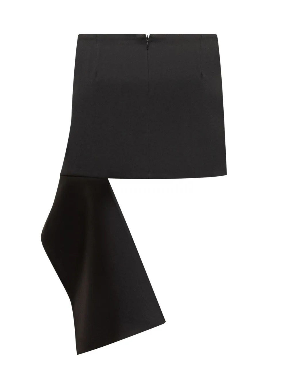 Folded Satin Mini Skirt