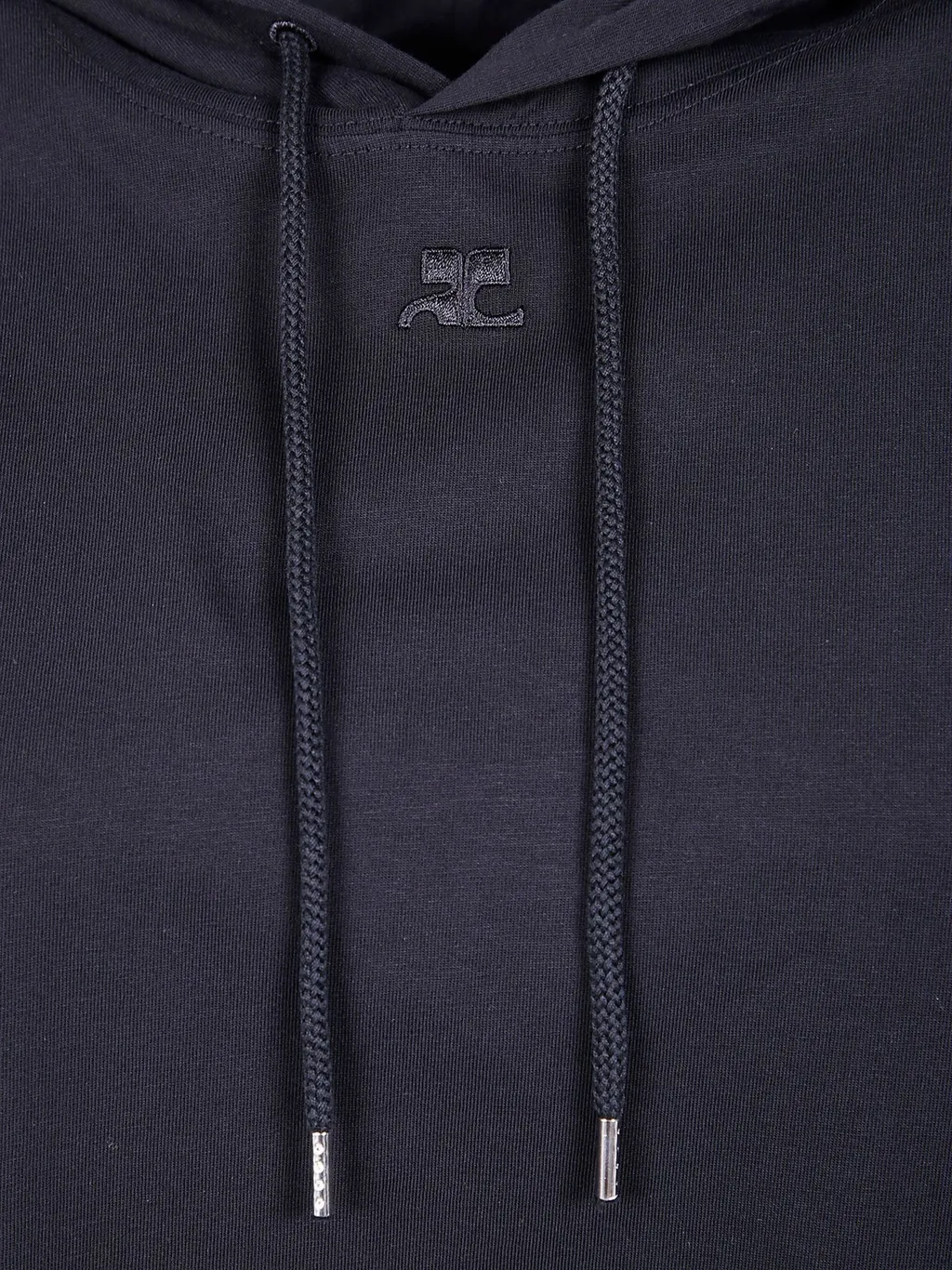 Logo Embroidered Drawstring Hoodie
