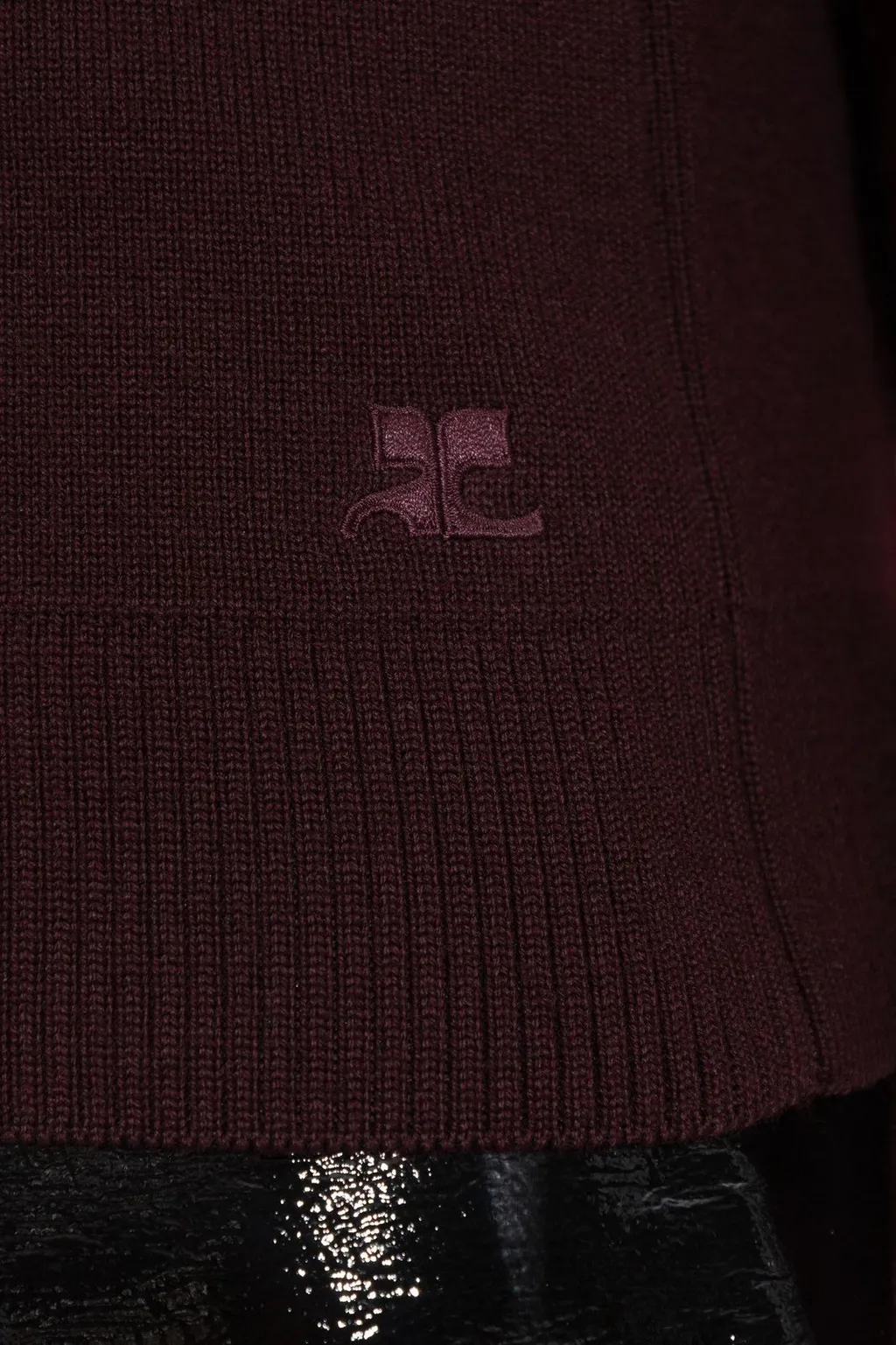 Scarf-Neck Knitted Jumper