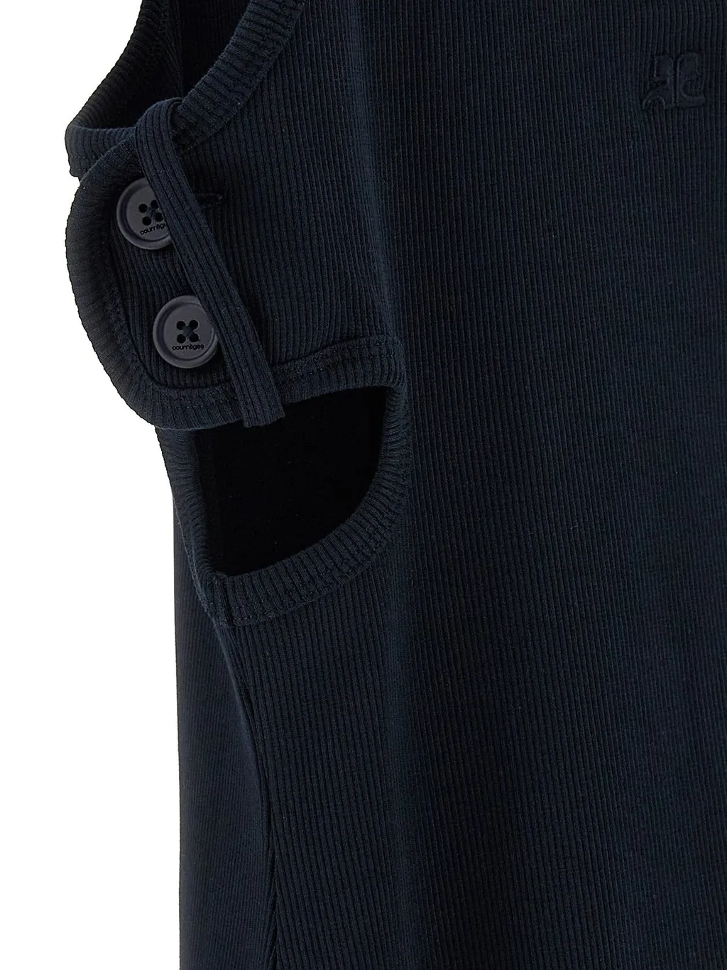 90's Cut-Out Detailed Ribbed Mini Dress