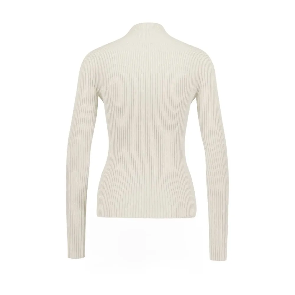 Solar Light Ribbed Mockneck Jumper