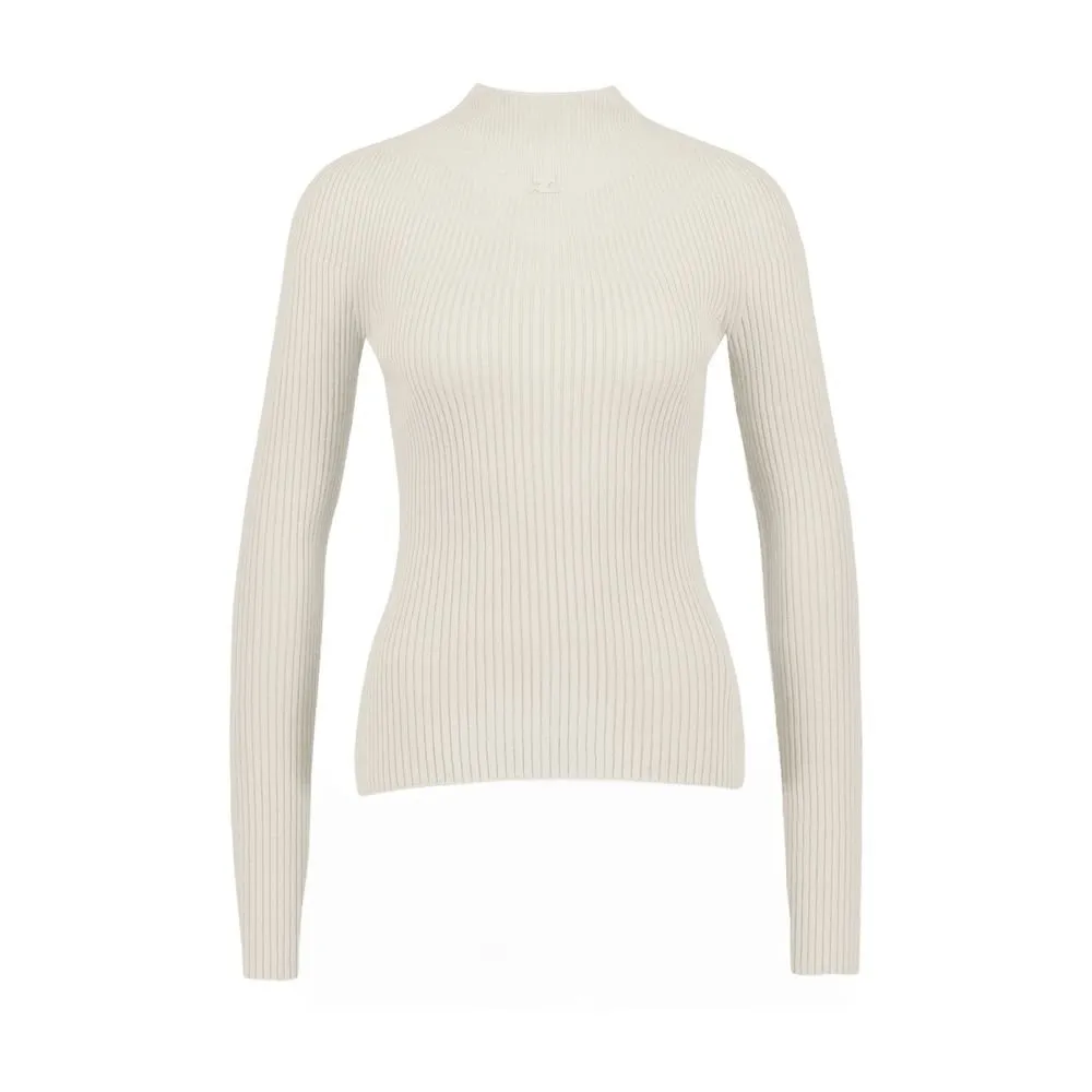 Solar Light Ribbed Mockneck Jumper