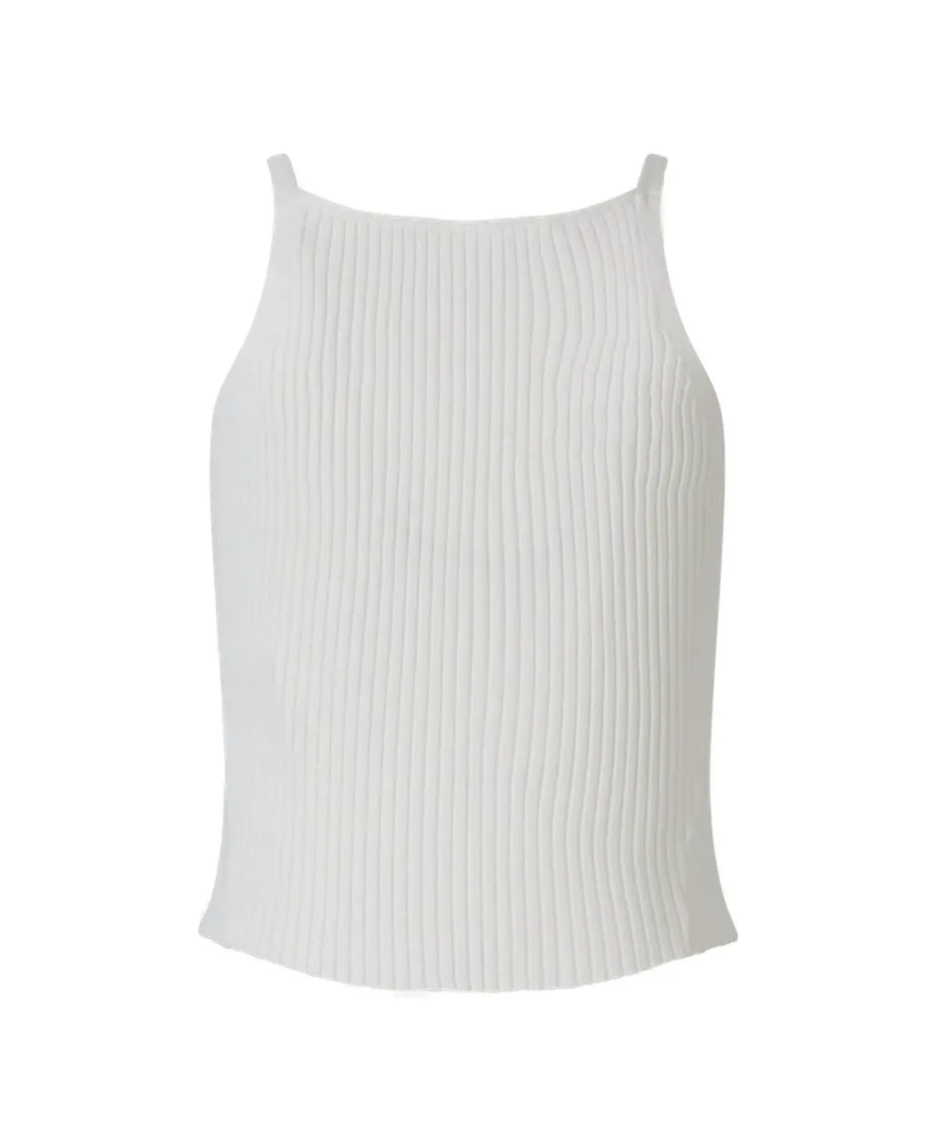 Logo Patch Sleeveless Ribbed Top