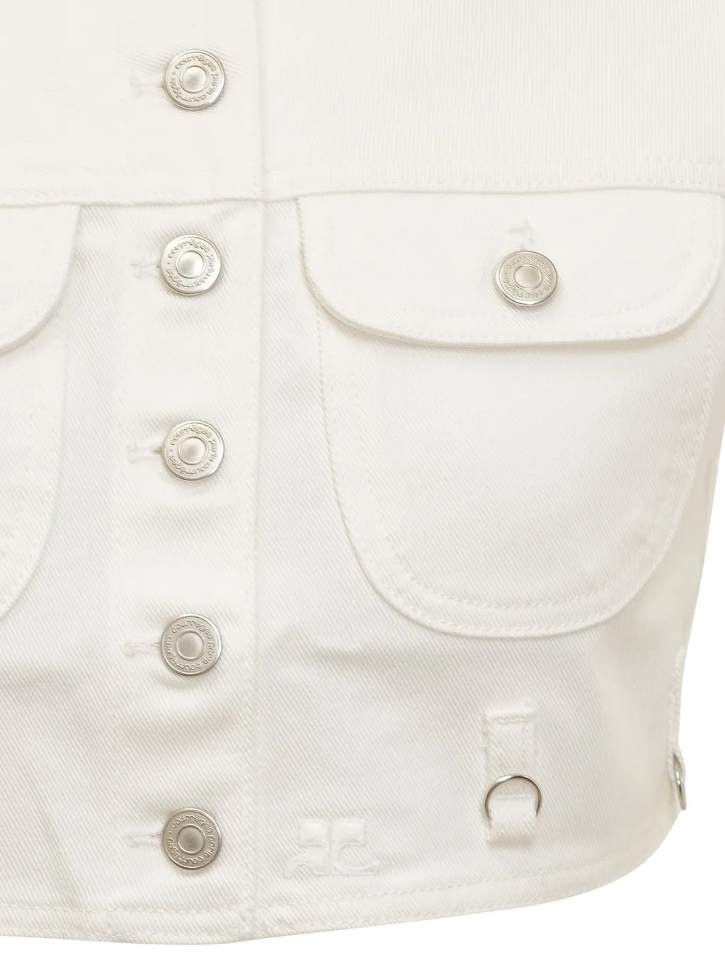 Multiflex Denim Cropped Vest