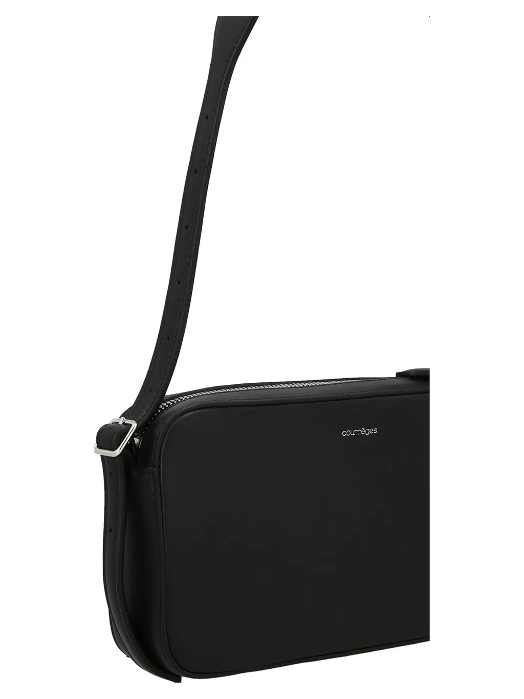 Logo Plaque Zip-Up Shoulder Bag