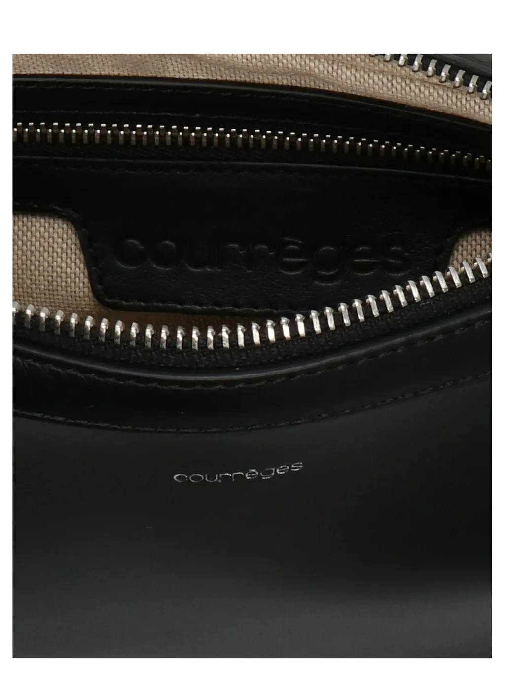 Logo Plaque Zip-Up Shoulder Bag