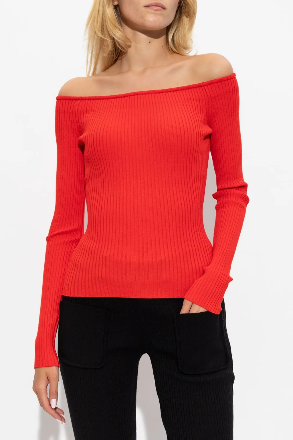 Ribbed Off-Shoulder Top