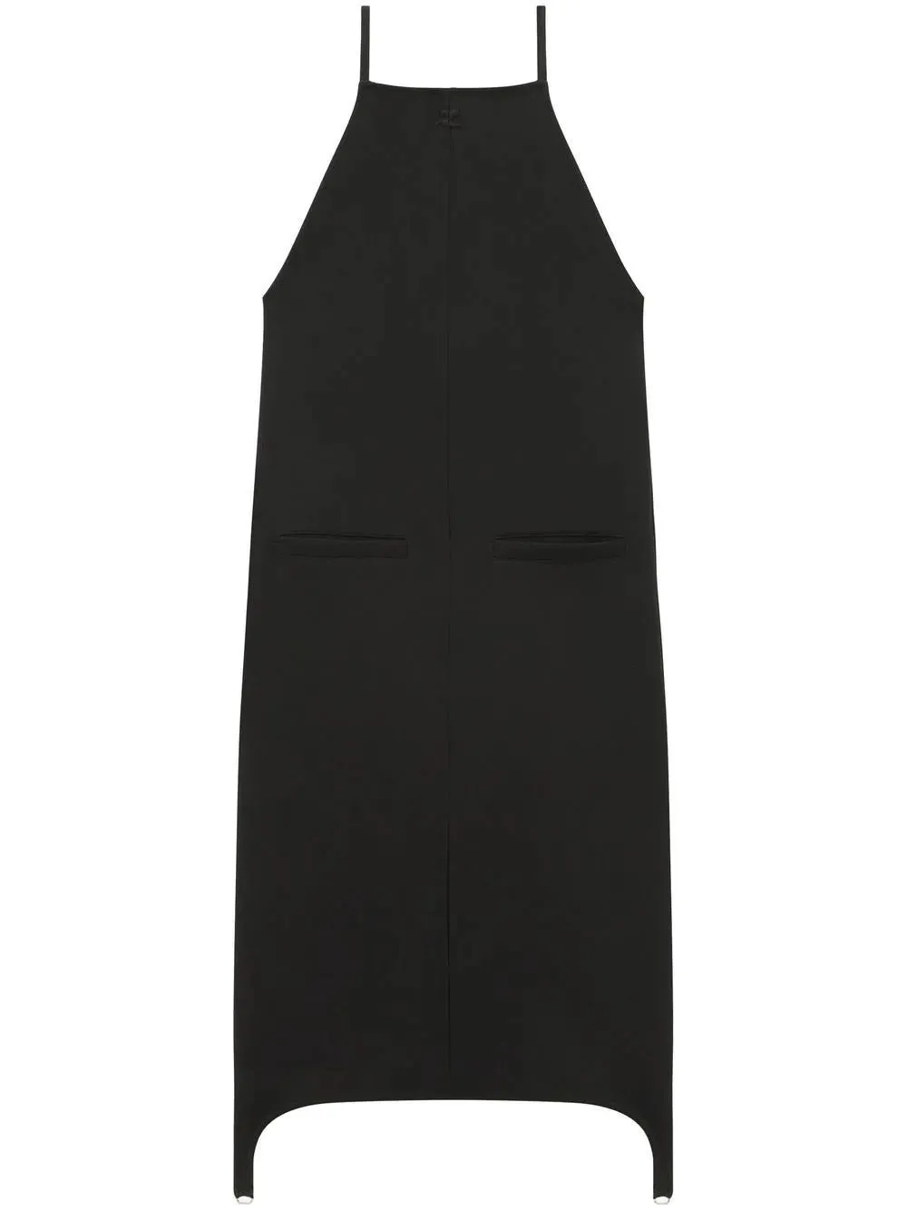 Front Slit Sleeveless Midi Dress