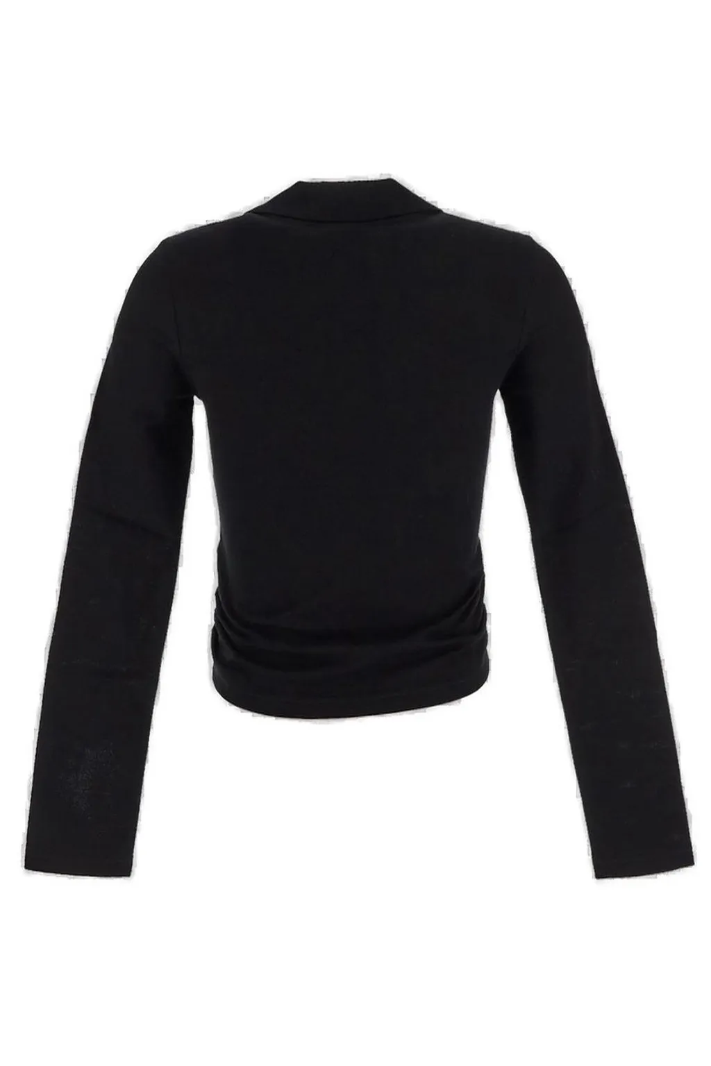 Twist Piqué Cropped Polo Shirt