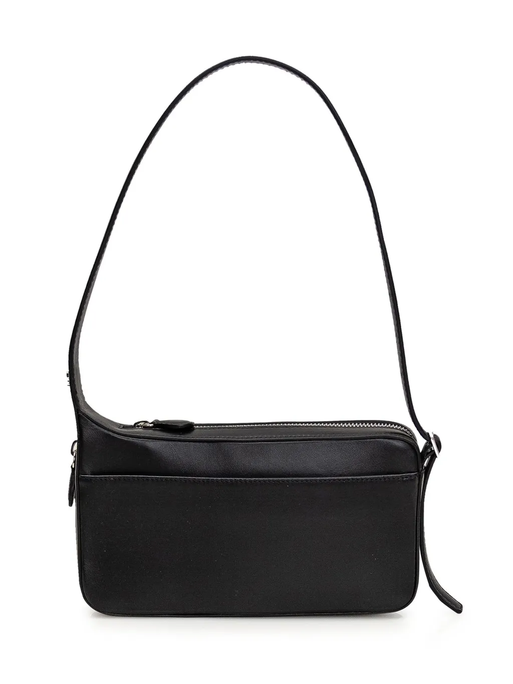 Logo Printed Zip-Up Shoulder Bag