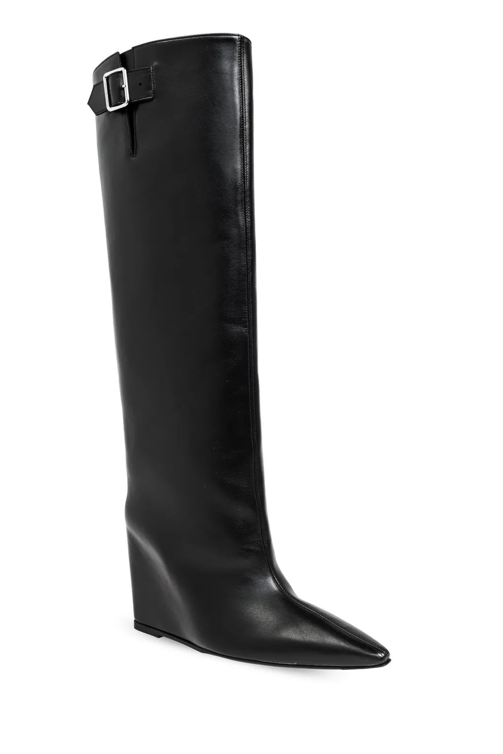 Astro Pointed-Toe Buckle-Detailed Boots
