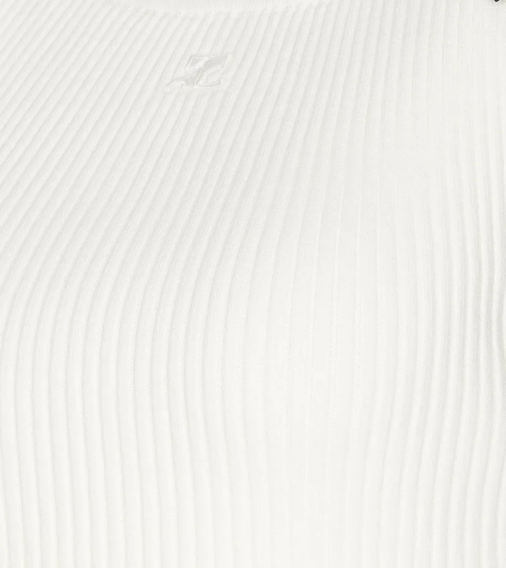 Neckline Rib Knit Dress