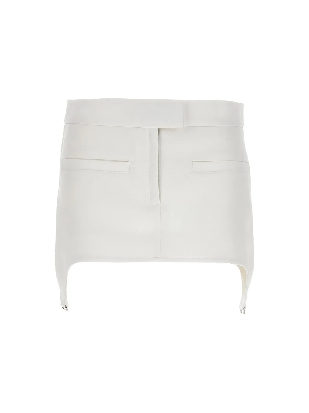 Logo Tag Twill Suspenders Mini Skirt