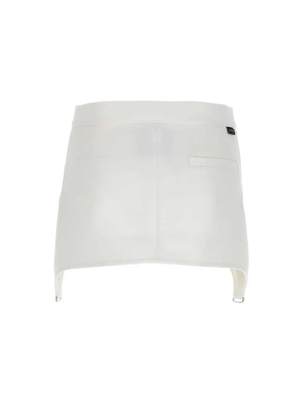 Logo Tag Twill Suspenders Mini Skirt