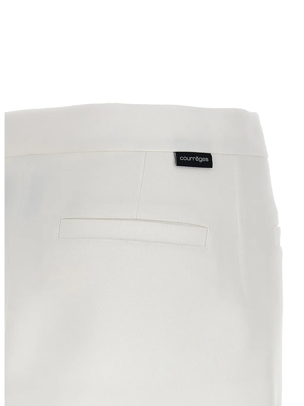 Logo Tag Twill Suspenders Mini Skirt